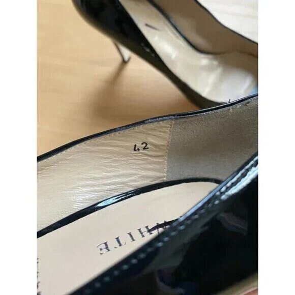 Ron White "Bonnie" Peep Toe Pewter Stiletto Heel BNWT Italy - Picture 6 of 10